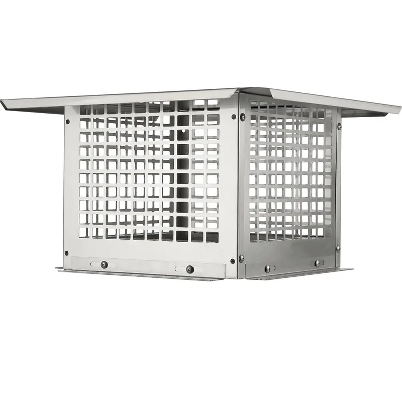 【toolupgrade】VEVOR Chimney Cap, 12x 12 inch, 304 Stainless Steel Fireplace Chimney Cover, Not Easily Toppled Practical Accessories Easy Installation, Fits Mesh Flue Covers Outside Clay Flue Shingles, Silver