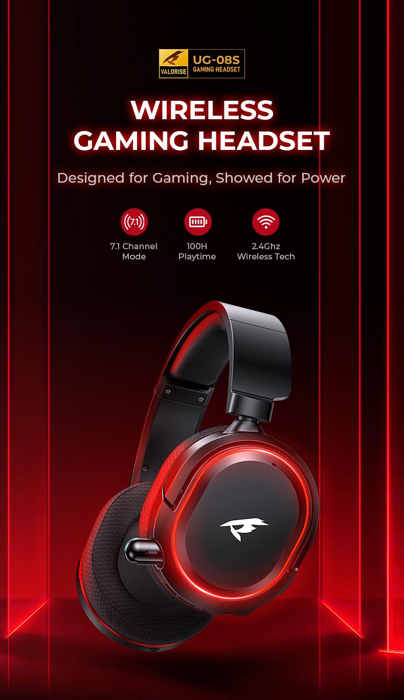 【Live broadcast exclusive】Picun G2 Bluetooth Gaming Headset, 7.1 Surround Sound, Retractable Earbud, 4-in-1 Audio Cable, Electronic 5ms Low Latency, Rechargeable ENC Microphone for PC PS4 PS5 Audio Cable Headphone