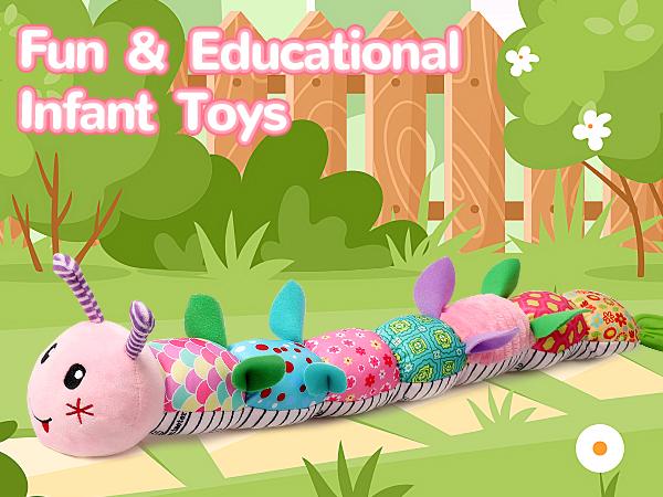 Newborn Baby Girl Gift Toys,Infant Tummy Time Toys,Musical Stuffed Animal with Multi-Sensory Crinkle, Rattle and Textures,Baby Boy Girl Gifts,Pink Cute Play Newborn Baby Girl Gift Toys,Infant Tummy Time Toys,Musical Stuffed Animal with Multi-Sensory Crinkle, Rattle and Textures,Baby Boy Girl Gifts,Pink Cute Play