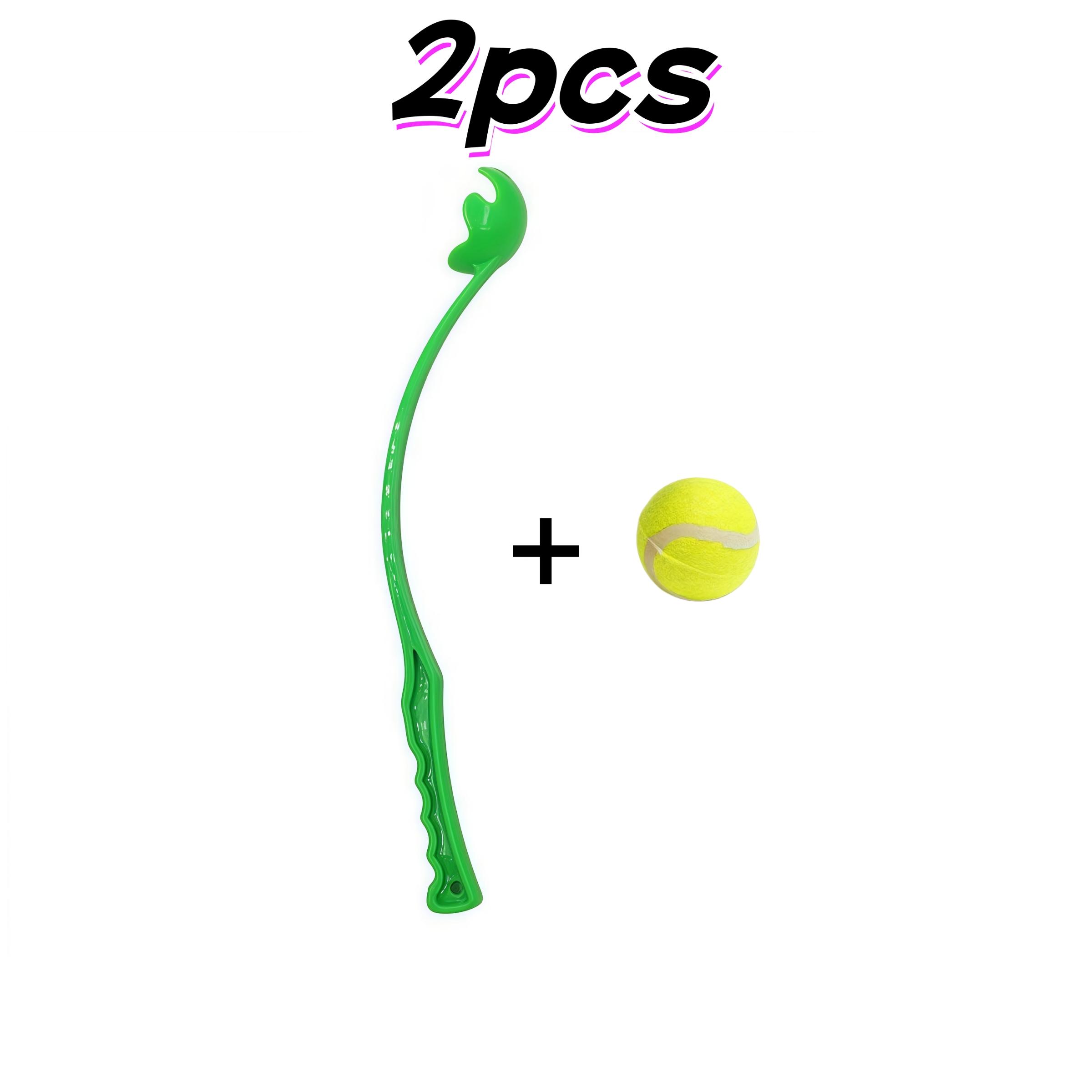 Pet Tennis Ball Thrower, Interactive Dog Training Toy, Durable Plastic Launcher, for Medium Large Dogs, Fun Outdoor Activity