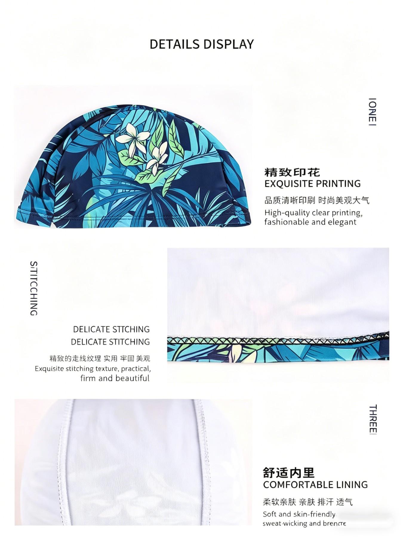 Summer Breathable Swim Cap for Women and Men, Adult Long Hair Swimming Hat, Large Head Circumference, High Elasticity, Comfortable Fit