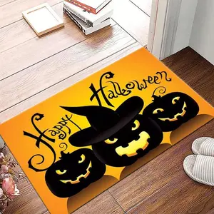 VIKAMA Halloween Floor MATS, Funny Pumpkin Floor MATS, Decorative Floor MATS, Entrance Door Floor MATS, Home Decoration
