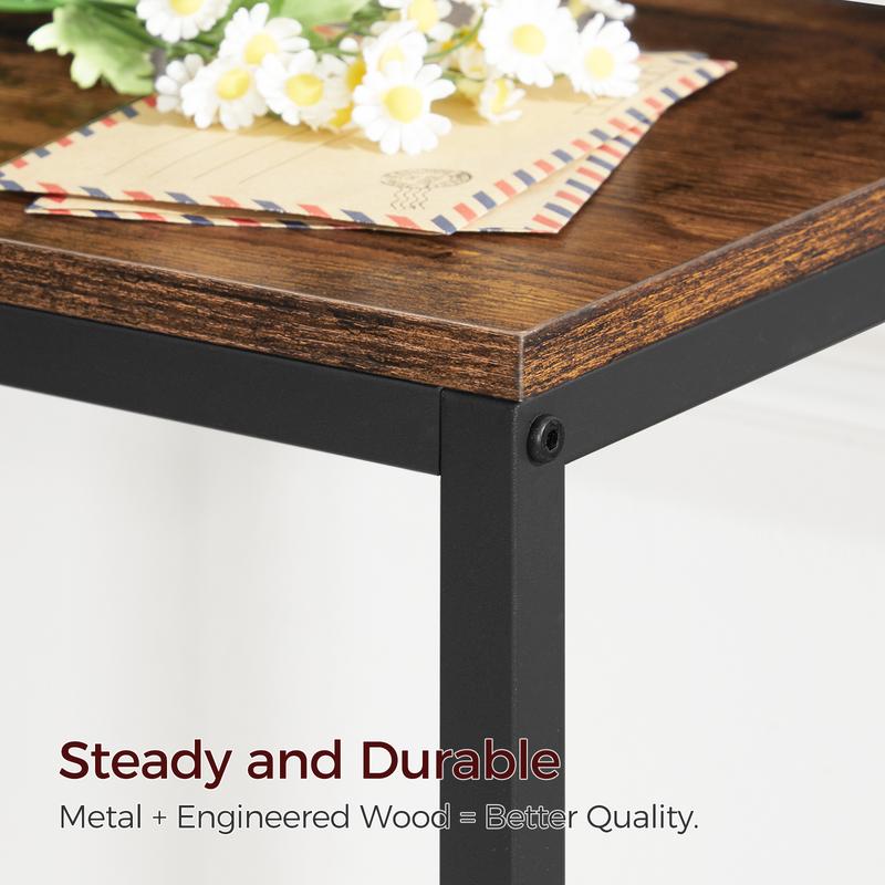 MAHANCRIS 78.7" Console Table with Power Outlet, for Entryway, Hallway, Foyer, Living Room, Rustic Brown