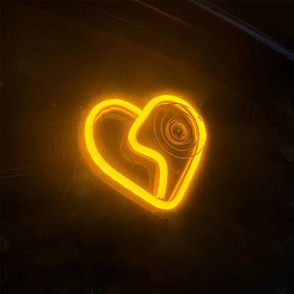 Universal LED Car Window Lights Auto Interior Decoration Atmosphere Lamps Love/Star/Lightning Neon Lights with Remote Control Led Ambient Light