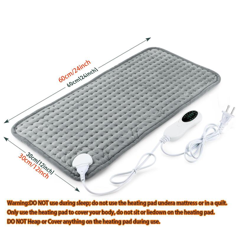 Electric Heated Pad, 10 Heat Settings & Timer,  Multifunctional Heating Cushion For Back Neck Shoulder Body Warmer, Winter Comfort Chrismas Gift