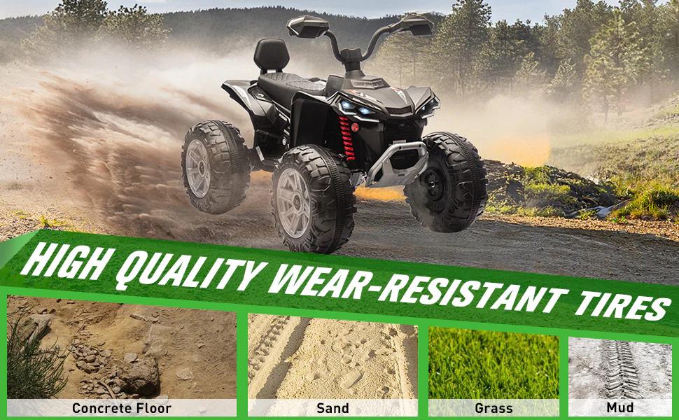 2026 New 24V Kids ATV, 4-Wheeler Ride-On Car with Dual Drive, LED Lights, Bluetooth, USB, Spring Suspension, High/Low Speed, for Boys & Girls (Ages 3–8) Ride On Tractor Trike 2026 New 24V Kids ATV, 4-Wheeler Ride-On Car with Dual Drive, LED Lights, Bluetooth, USB, Spring Suspension, High/Low Speed, for Boys & Girls (Ages 3–8) Ride On Tractor Trike