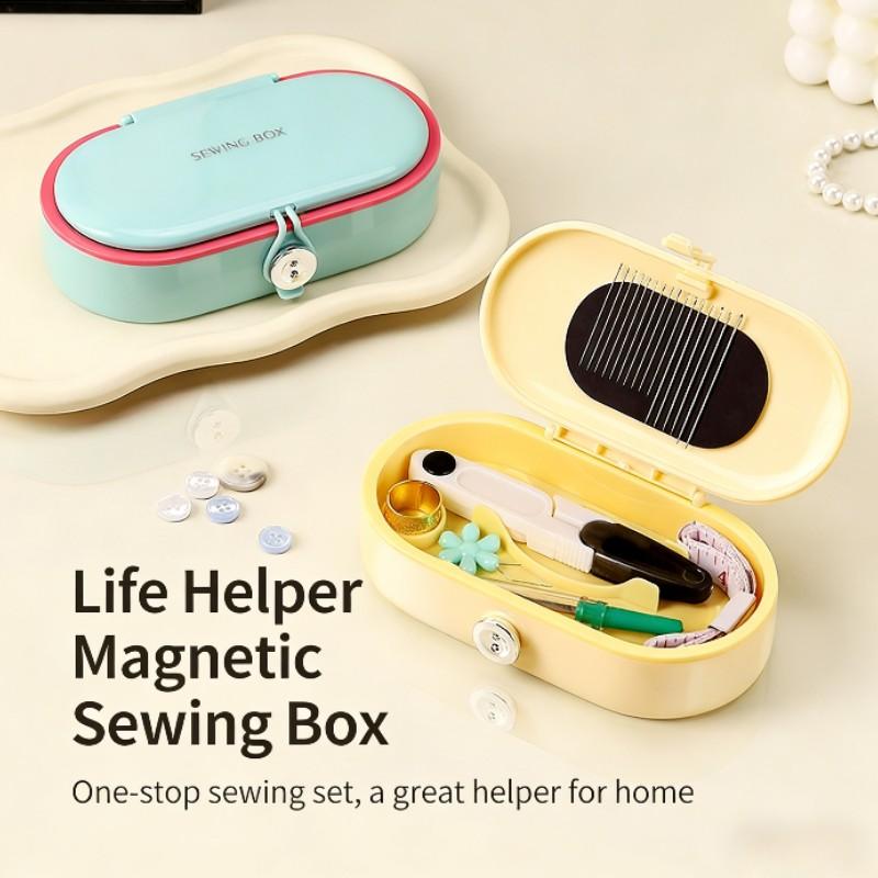 New Magnetic Needle Box Travel Essential Home Sewing Kit, DIY Handmade Craft Tools Storage Case, Portable Thread Organizer