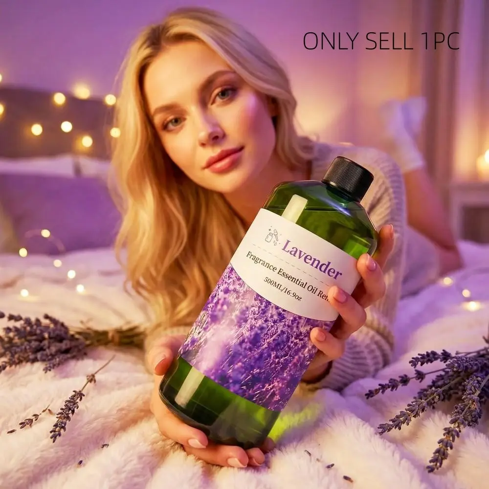 500ML Fragrance Essential Oil Refill, Diffuser Oil Scents, Compatible with All Diffusers, Leak-Proof Tip Design, Ideal for Home, Office, Hotel, Gifts