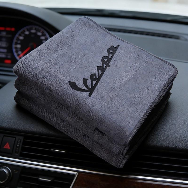 Microfiber Car Wash Towel for Vespa Scooter, Cleaning Drying Cloth for Gts Lx Lxv Gtv Sprint Primavera 150 300, Auto Accessories