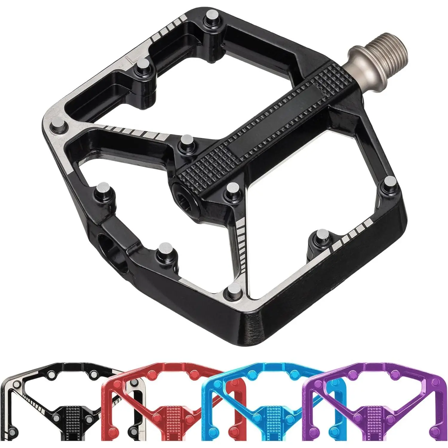 Mountain  Pedals Flat - MTB Pedals Flat,  Pedals, Road  Pedals, BMX Pedals, for BMX MTN Road Gravel EBike, Specialized , Adults,  Metal  9/16"