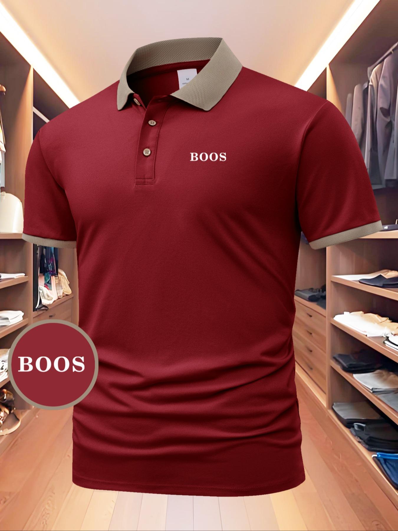 Men's Colorblock Short Sleeve Casual Collared Polo Shirt, Regular Fit Fashion Comfy Half Placket Top for Summer, Men's Clothes for Outdoor Wear, Menswear