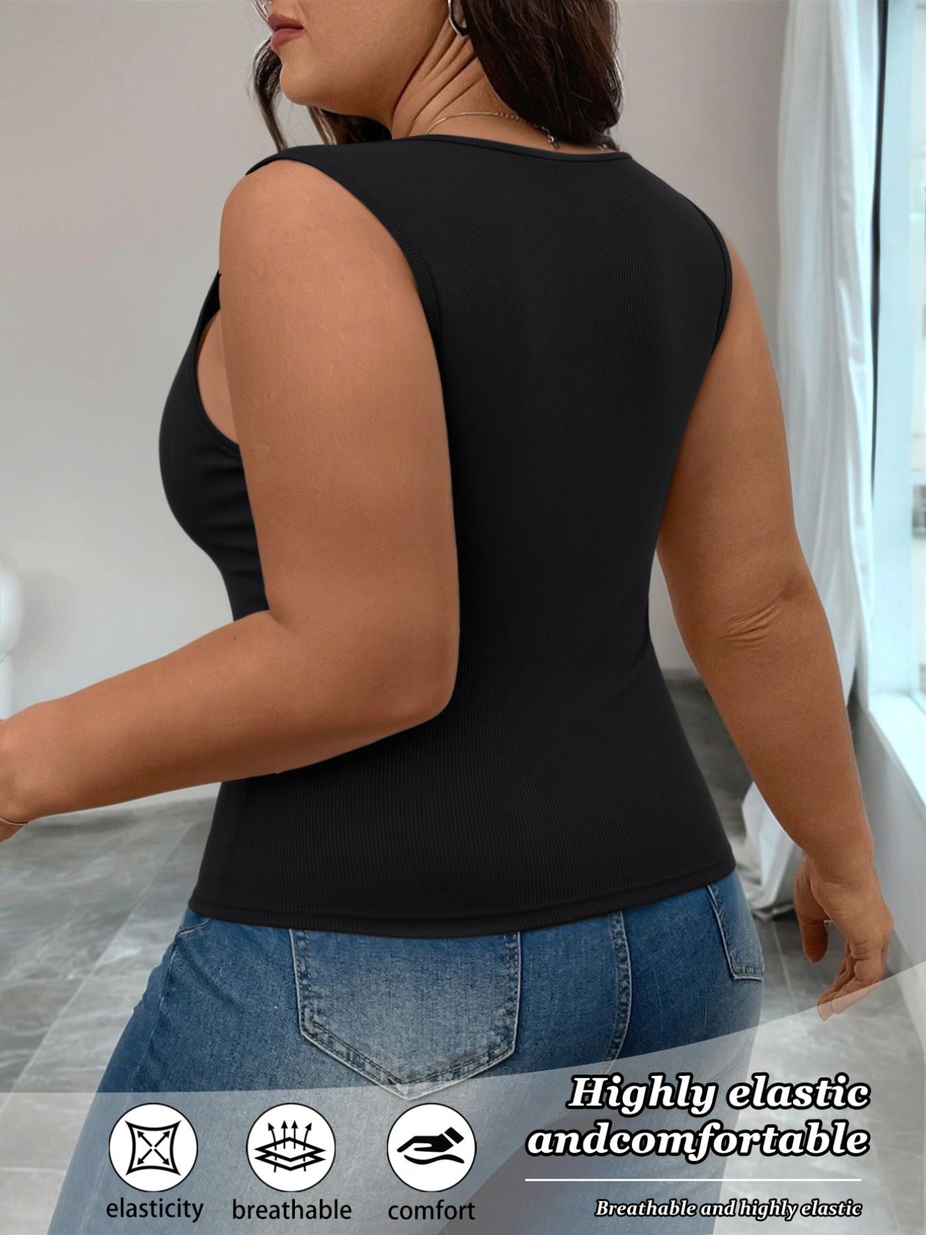 3-Pack Plus-Size Women's Camisoles | Best-Selling, Versatile, High-Stretch Lace Tank Tops | Dress Up or Down | An Essential Layering Piece