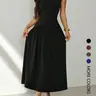 【Black Friday】Women's Short-Sleeve Slim-Fit Solid-Color Casual Dress, Elegant Ruched Dress for Dates, Parties and Commuting, Womenswear