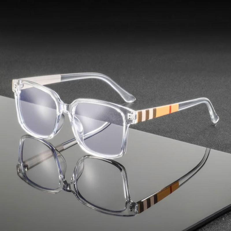 Vintage Square Tr90 Blue Light Glasses, UV Protection Ultralight Unisex Eyewear, Perfect for Commute, Driving & Parties