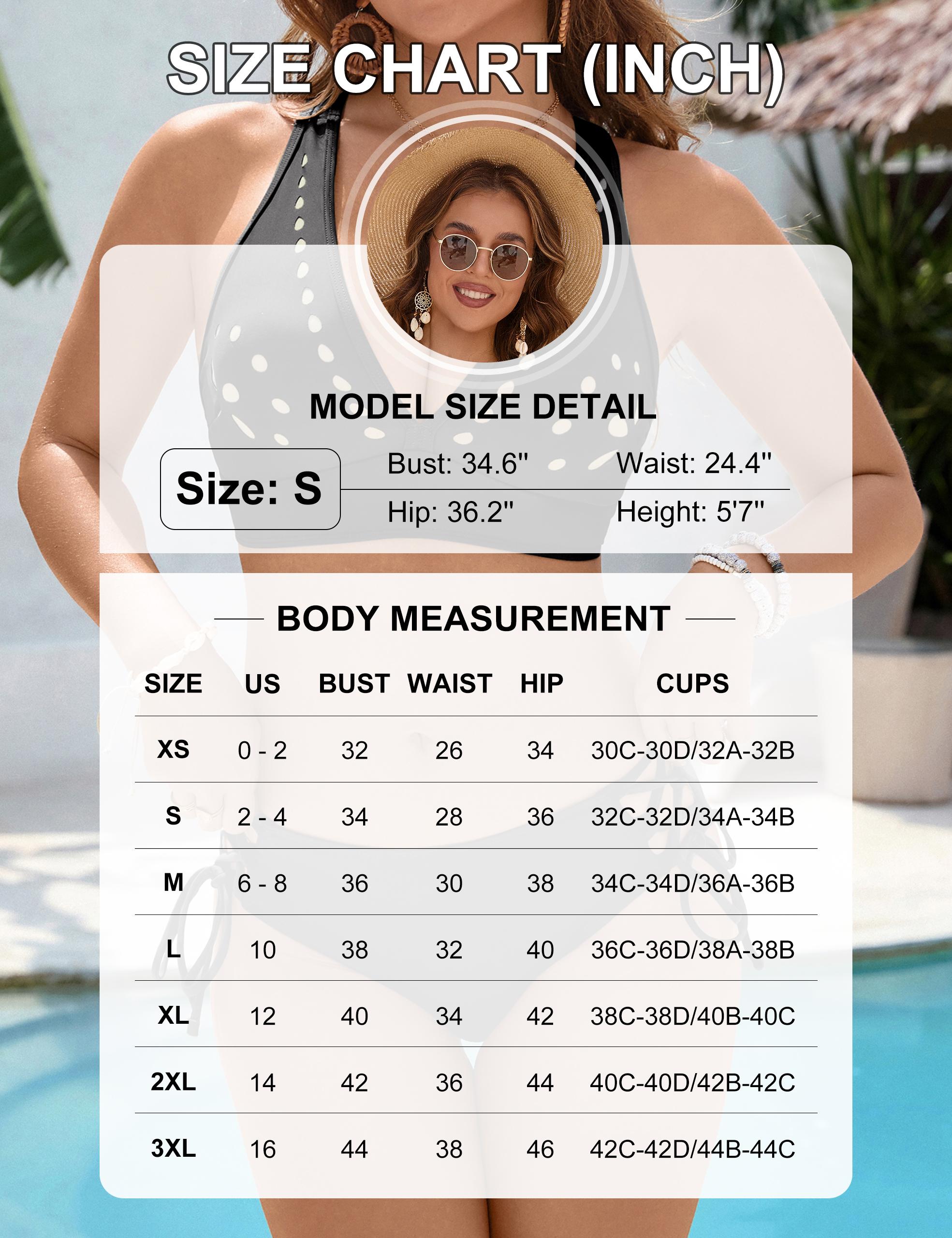 Blooming Jelly Women's Bikini Set Two Piece Swimsuit Modest Bathing Suit Petal Hollow V Neck Top String Mid Rise Bottom Swimming Suit