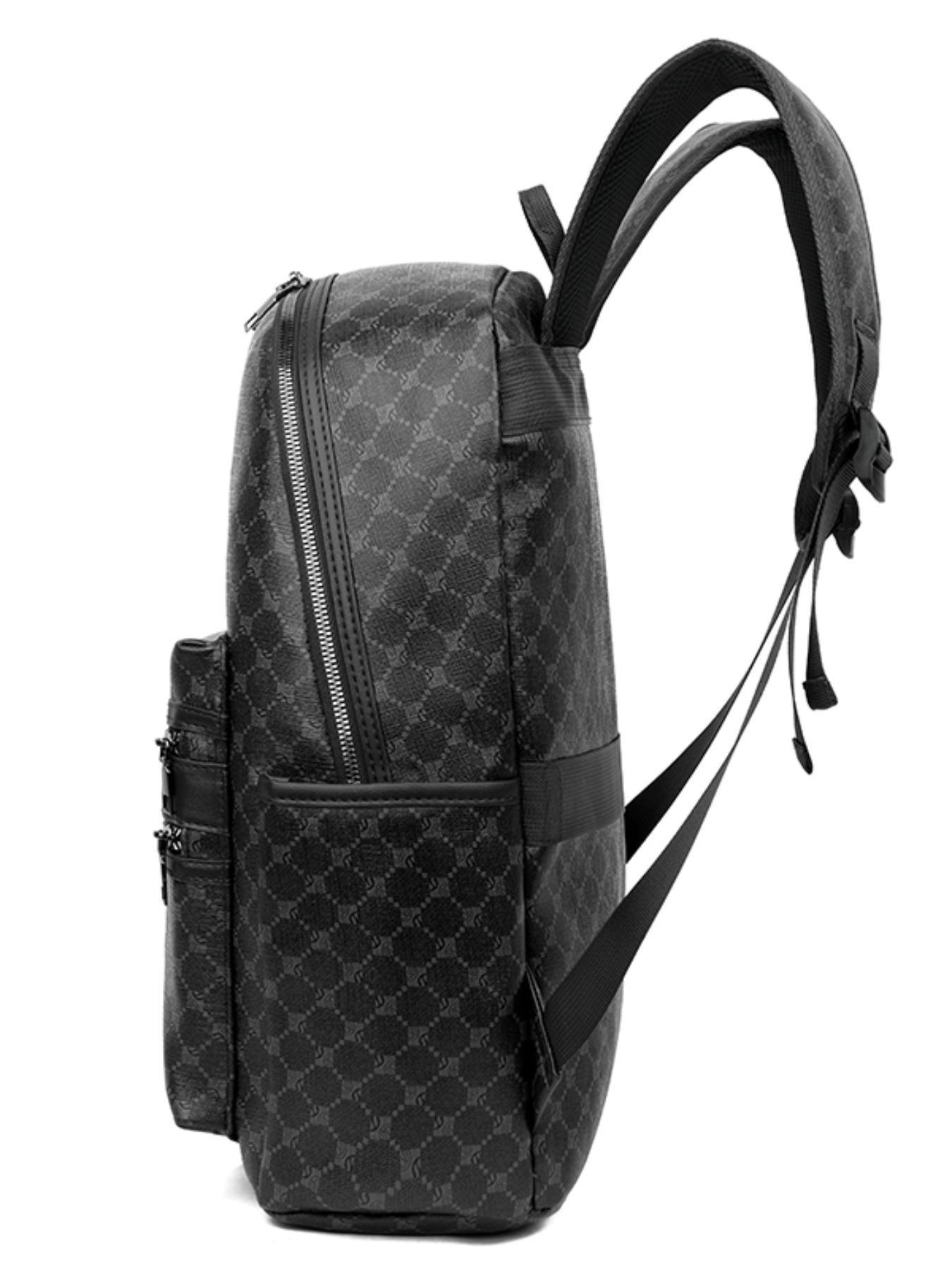 New Large Capacity Circle Pattern Backpack, Simple Fashion Casual Men's Backpack, Ideal for Students, Office Commute, Short Trips