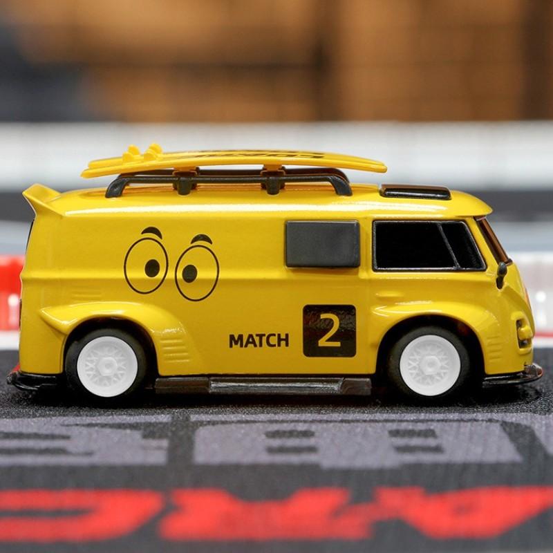 LDARC V64 Desktop Micro RC Car Classic Retro Mini Van 1:64 Scale Full Proportional Control Indoor Racing Toy for Hobbyists