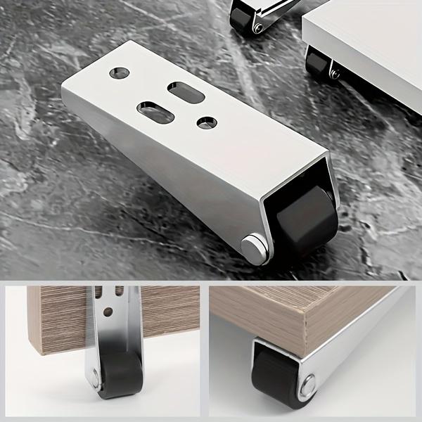 4 Pcs Silent Anti-Sag Door Wheels + 16 Screws Kit, Ideal for Wardrobes and Cabinets, Durable Furniture Hardware Set