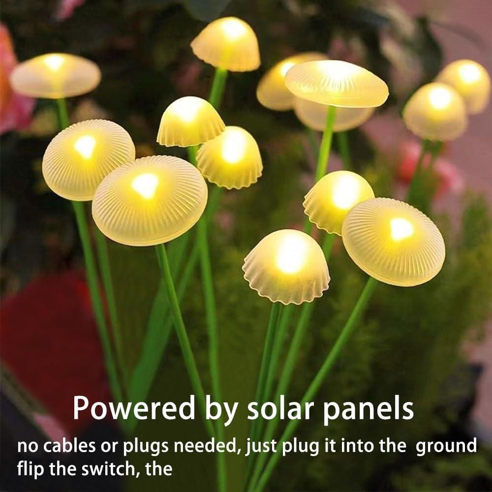 2 Piece Solar Jellyfish String Lights, Waterproof Solar Jellyfish Lamp, LED Solar Garden Decor, Swinging Garden Lights, Outdoor Lighting