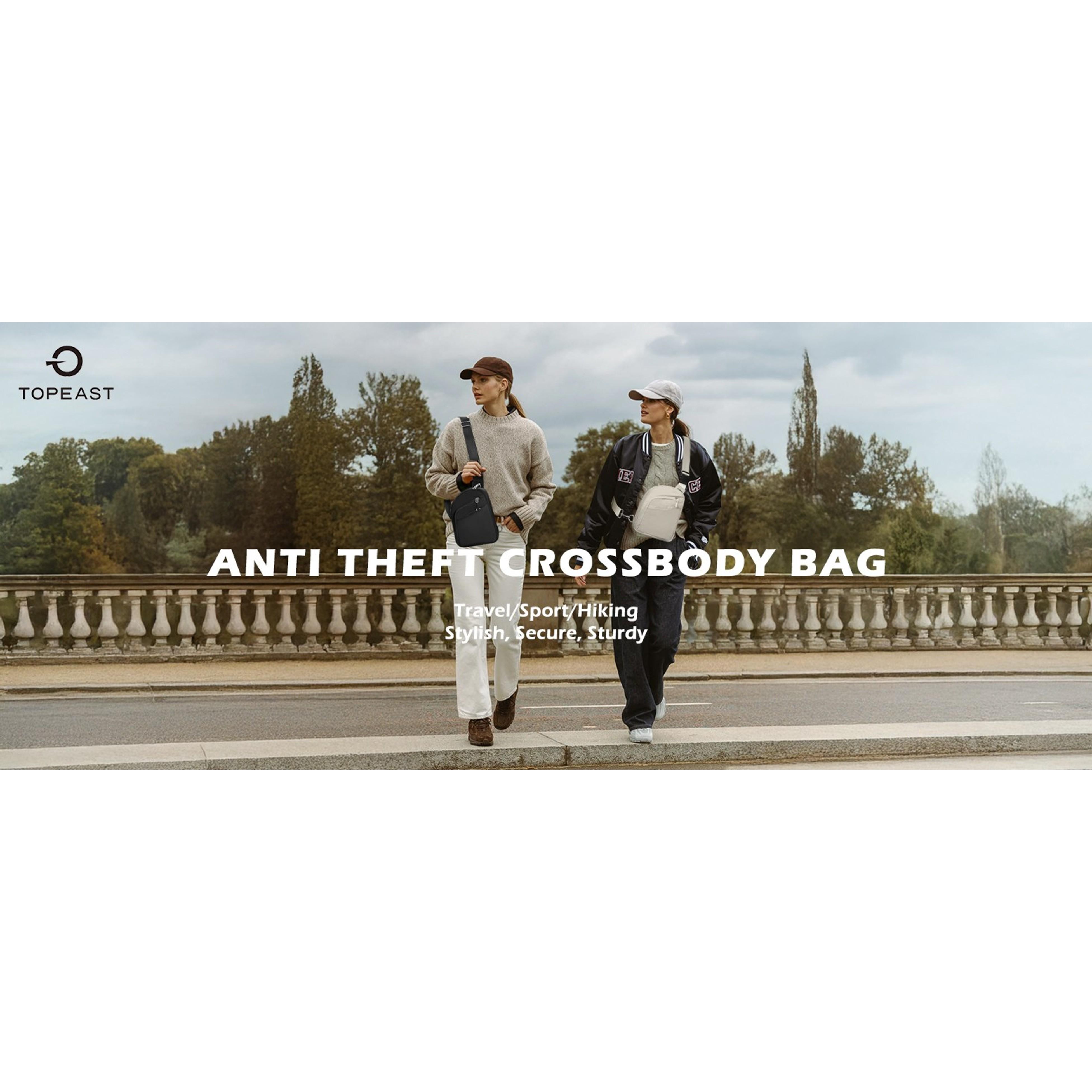 Anti-Theft Crossbody Sling Bag for Women & Men, Small Travel Shoulder Purse Wallet with RFID BlockingGift