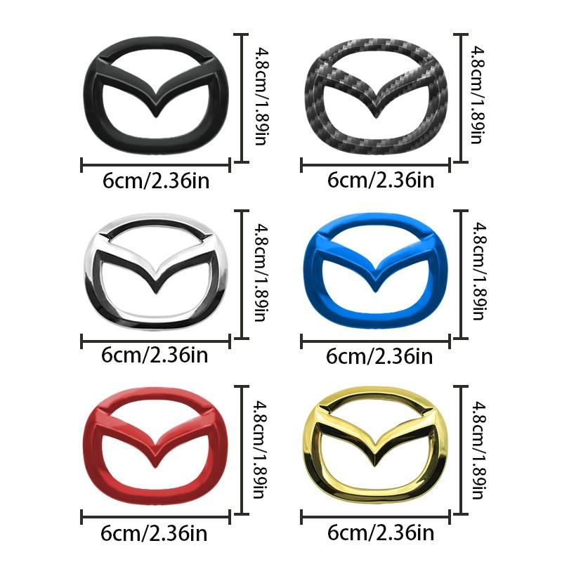 1PCS Car Steering Wheel Center Emblem Cover Sticker Decoration Accessories For Mazda 2 3 6 5 Demio CX3 CX4 CX5 CX-4 CX-5 CX7 CX30 MX3 MX5 MS Speed Axela Atenza