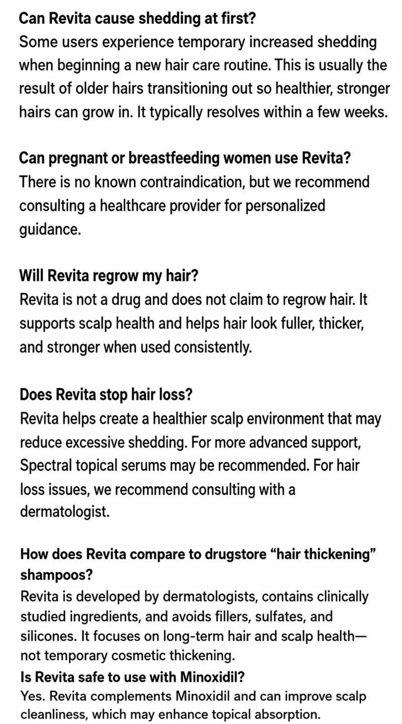 Revita Shampoo For Thinning Hair by DS Laboratories - Volumizing, Thickening Haircare for Men and Women, Supports Hair Growth, Hair Strengthening, Sulfate Free, 7 Fl Oz (205mL)
