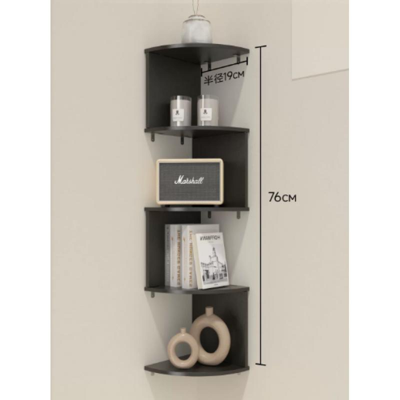 Creative 5-Tier Wall-Mounted Triangle Storage Rack, Multifunctional Decor Organizer for Living Room Kitchen and Bedroom, No Drill Space-Saving Solution, Wall Mounted Shelf