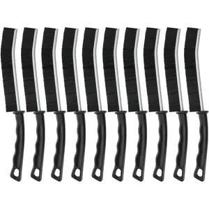 10 Pcs Crevice Brush Set, Hard Bristle Gap Brush Home Tile Grout Scrub Brush Sink Faucet Window Frame Tight Spaces Corners Cleaner for