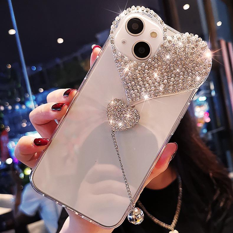 Compatible with iPhone 17 Pro Max/ 16/15 /14/13 /12 Creative heart-shaped protective case for mobile phones -H72-5