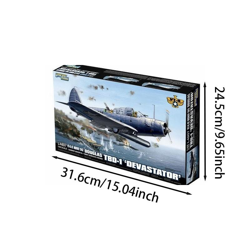 Greatwall 1/48 Scale Model Kit, L4807 Devastator Douglas Tbd-1 Vt-8 at Midway 1942, Detailed Wwii Aircraft Hobby Model