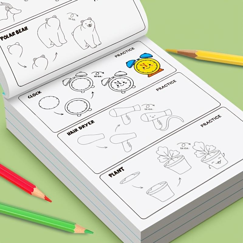 Children's Step-by-Step Drawing Book: Over 200 patterns, a drawing guide suitable for beginners, coloring and sketching tutorials, an educational art learning book using durable paper, which can be used as a holiday gift