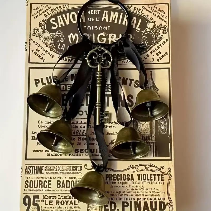 Boho Witch Bell Home Protection, Metal Wall Hanging with Ribbon, Interior Wall Decor, Feng Shui Decor Ornaments, Remove Negative Energy, Perfect Magic Gift