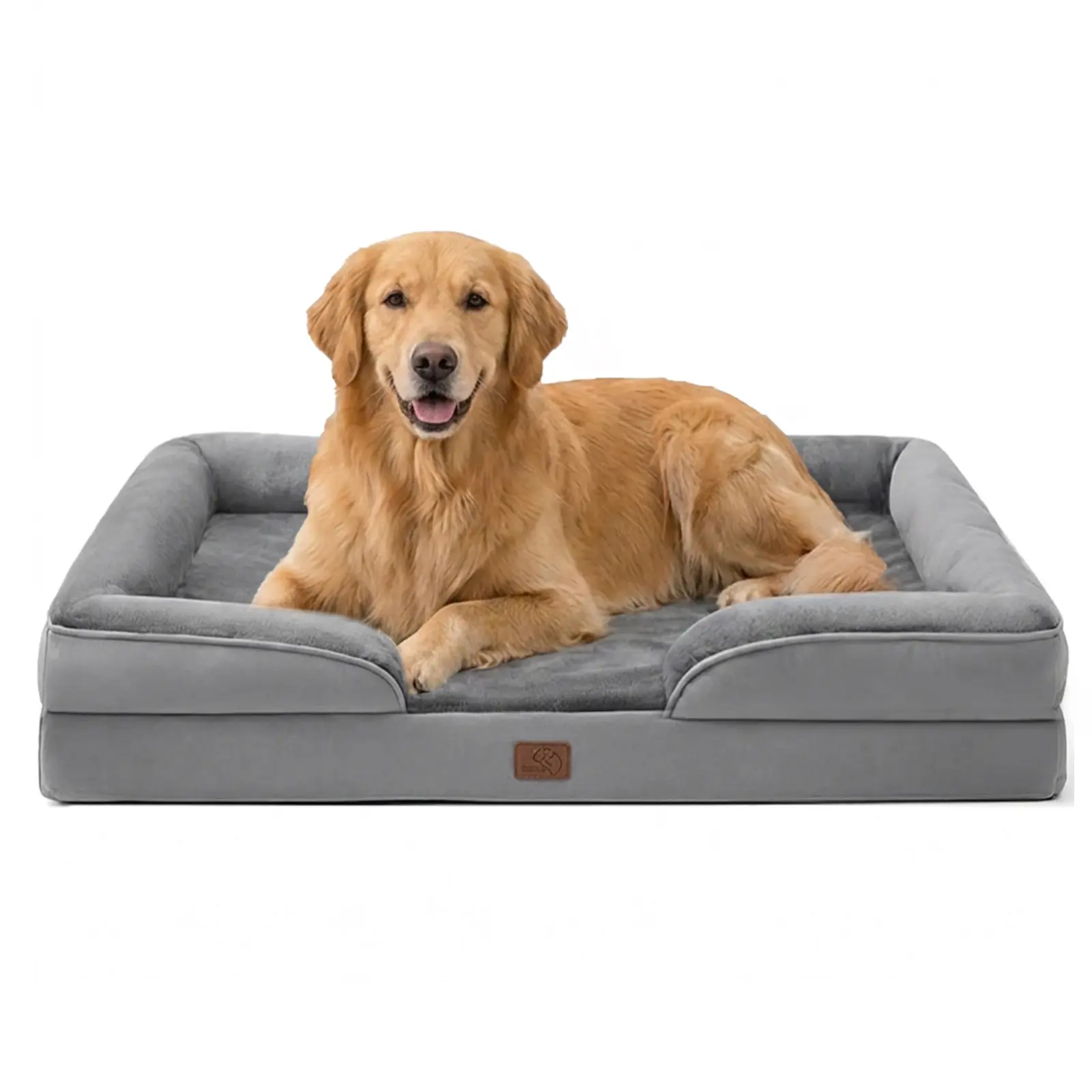 OS OMYSTYLE Orthopedic Dog Bed for Large Dogs - Dog Couch Sofa Machine Washable - Comfy Bolster Sides - Removable Cover - Nonslip Bottom - Pet Bed for Cats & Senior Dogs