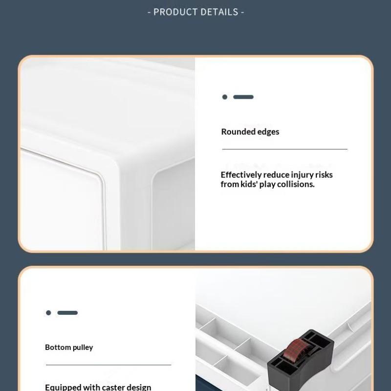 3 Layer Drawer Storage Cabinet Bedside Table, Clothes Organizer Box, Multi-Layer Toy Snack Storage Box, Bedroom Furniture