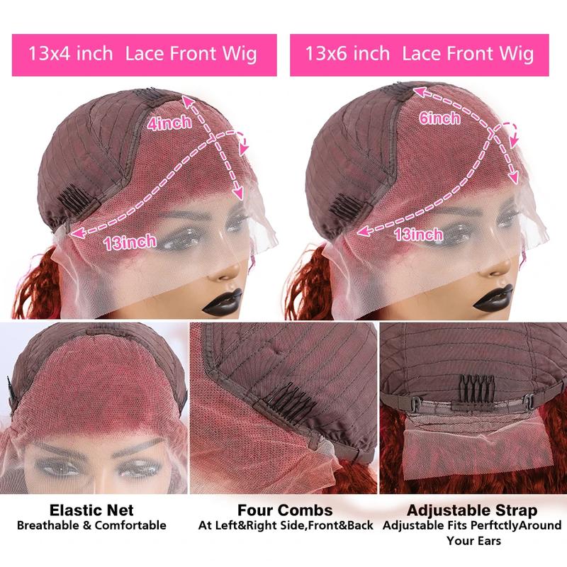 Bling Hair 30 32 Inch Orange Ginger 13X6 HD Lace Frontal Wigs 180 Density Body Wave 13X4 Lace Front Wig Human Hair Lace Frontal Wigs For Black Women