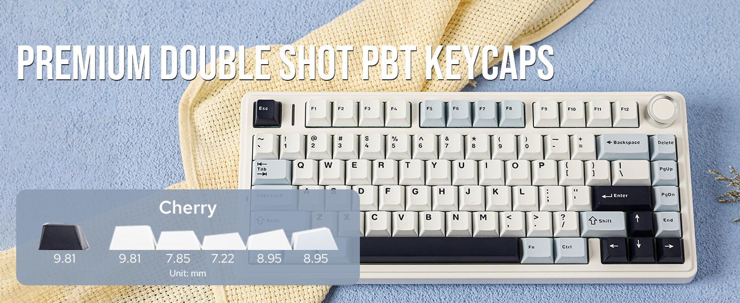 【Flash sale】Aula F75 Gasket Mechanical Keyboard, 75% Wireless Hot Swappable Gaming Keyboard with Five-Layer Padding&Knob, Bluetooth/2.4GHz/USB-C, RGB