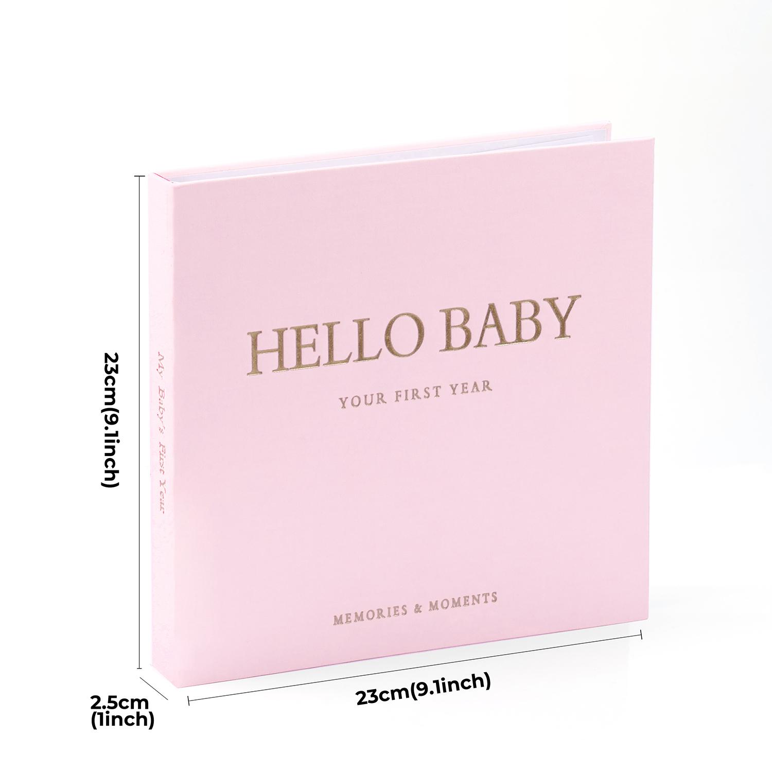 Baby Memory Book, Hello Baby Linen Cover Spiral-Bound Baby Notebook with 4 Special Paper Pockets and 12 Monthly Milestone Stickers, Pregnancy Memory Notebook #GLOBAL PICKS Baby Memory Book, Hello Baby Linen Cover Spiral-Bound Baby Notebook with 4 Special Paper Pockets and 12 Monthly Milestone Stickers, Pregnancy Memory Notebook #GLOBAL PICKS