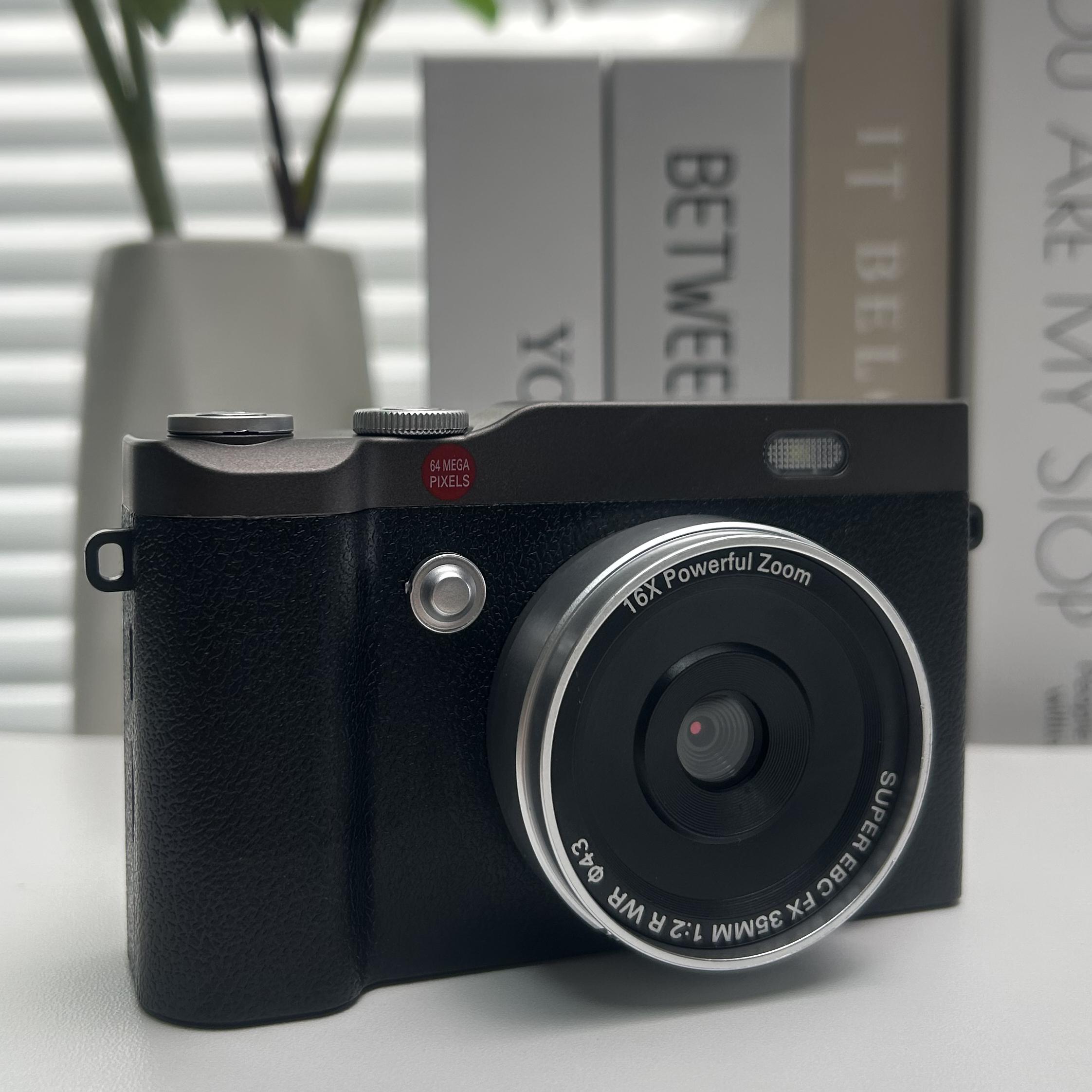 Student Camera, Pocket Camera With Crystal Lanyard, Flip Screen Portable Camera For Teens, Entry-Level Digital Camera With 32Gb Memory Card, Camera With Built-In Filter Function, Photo camera, Perfect For Video Recording, Christmas  Thanksgiving