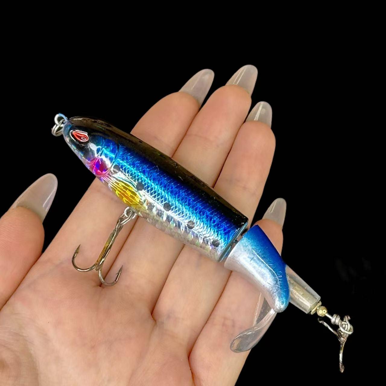 5/10Pcs 10cm 13.5g Whopper Plopper Lure,  Simulation Swimbait with Sharp Hooks,fishing bait lures girl Realistic Artificial Hard Fishing Bait, High Fish Attracting Design, Durable Outdoor Fishing Accessory for Freshwater and Saltwater Anglin
