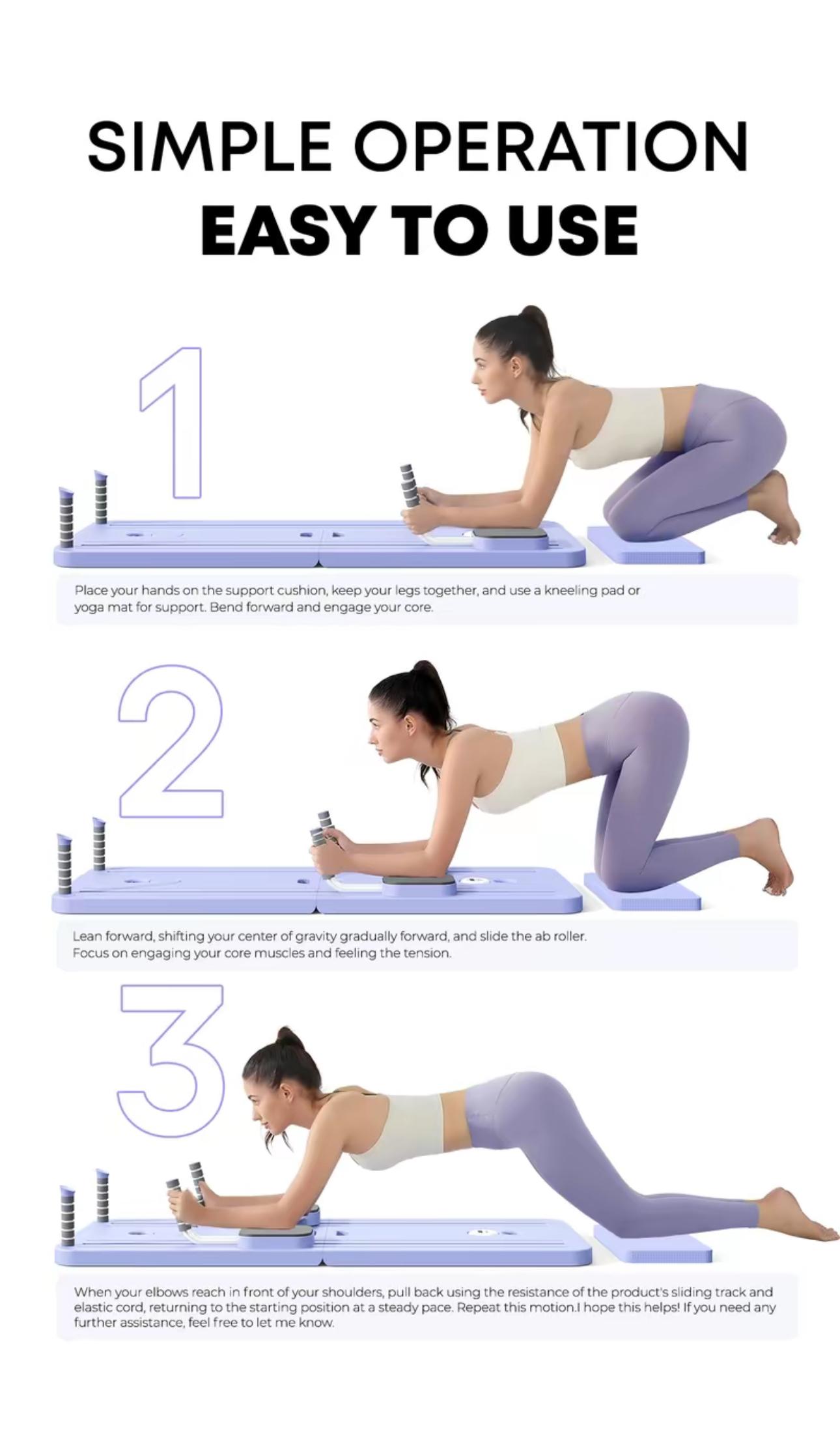 TerraGym Pilates Board,Multi-functional Ab Exercise Board,FoldableHome Pilates Reformer with Knee Mat ,Timer andResistance Bands,Abs Workout Equipment forAbdominal & Core Strength Training #TikTokShopBlackFriday  #TikTokShopCyberMonday SpringStatements