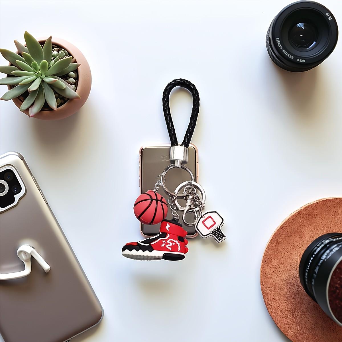 1PC Mini Sneaker Basketball Keychain - 3D Basketball Keychain Additions for Men, Women, Graduation Gifts, Inspirational Gifts，party gift，party hanging ornament