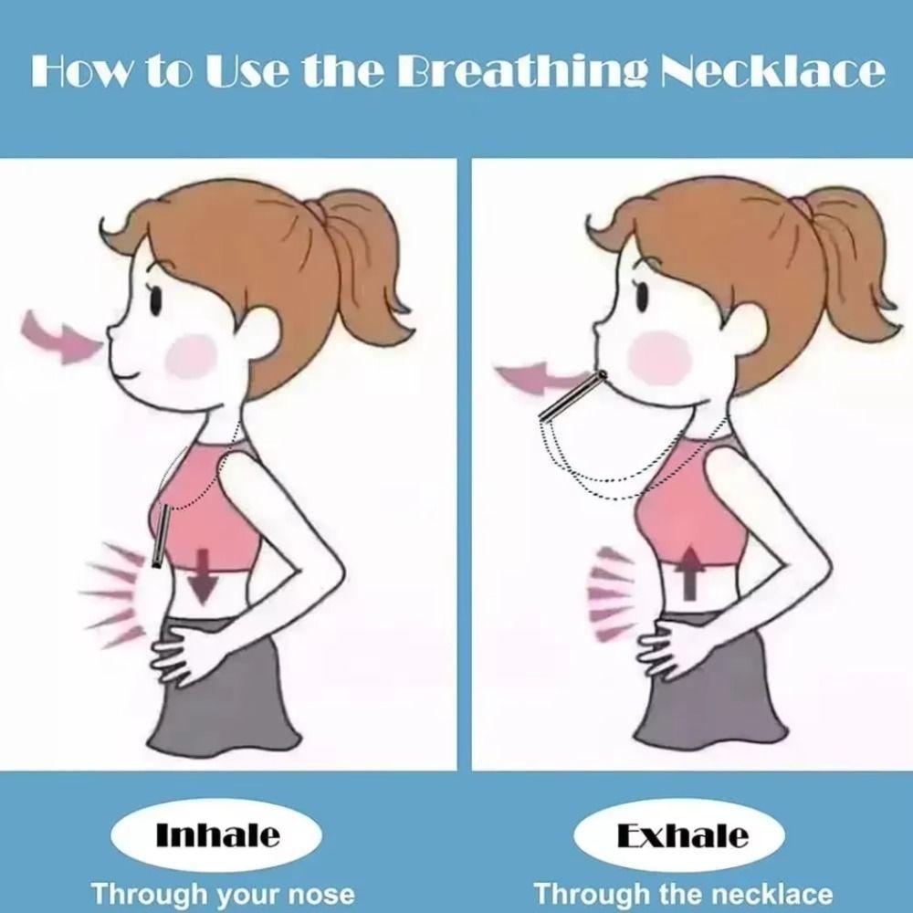 Breathing Resistance Whistle Necklace With Cotton Core Relaxation Anxiety Relief Necklace Stress Relief Yoga Meditation Necklace