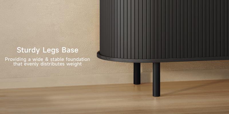 【Valentine's Day Gift】ONBRILL Modern Wood TV Stand with Storage and Shelves to Fit up to 80" TVs, Living Room Furniture