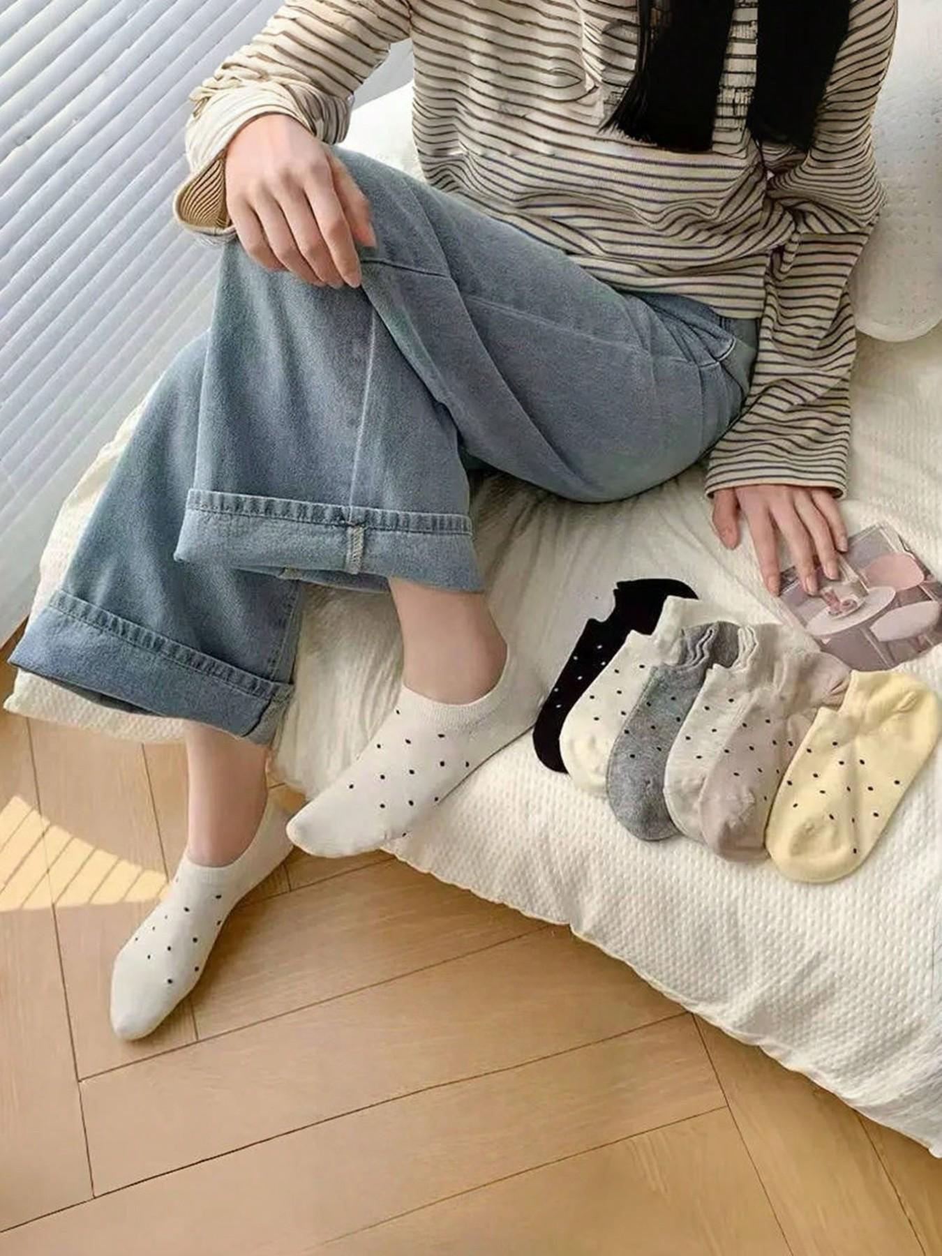 Women's Breathable Thin Socks, Spring Summer Casual Daily Wear, Soft Comfortable Design, Perfect for Home & Office Use