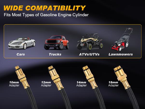 Nilight Compression Tester Kit, Digital Compression Gauge 0-250PSI Automotive Tool for Petrol Gasoline Engine Cylinder Compression Test with Adapter & Hose Car Scanner Fixed Truck  dealsforyoudays