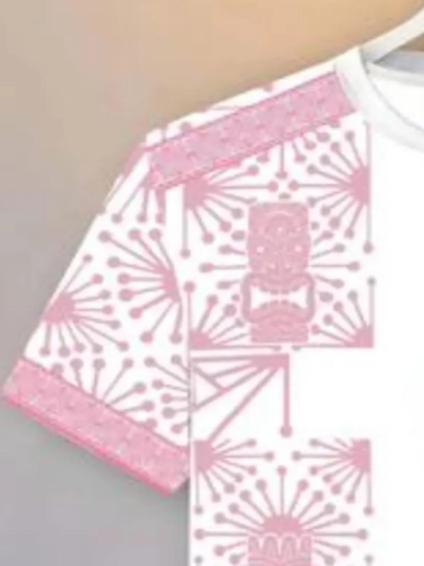 Men's Mexican Tikka Mask Aztec Sport T-Shirt, Street Style Round Neck Short Sleeve Top, Loose-Fitting Geometric Pattern