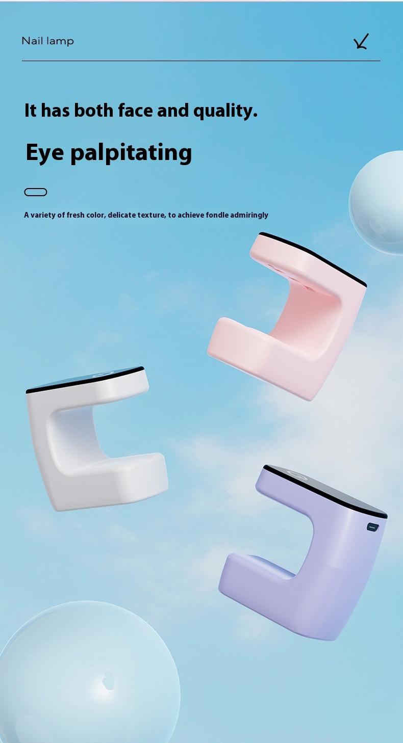 Intelligent digital display USB mini ultraviolet nail polish drying lamp - Rapid curing nail polish adhesive light therapy lamp - Portable digital nail drying machine - Household nail drying device - No black hand - Beginner's entry-level nail art tools