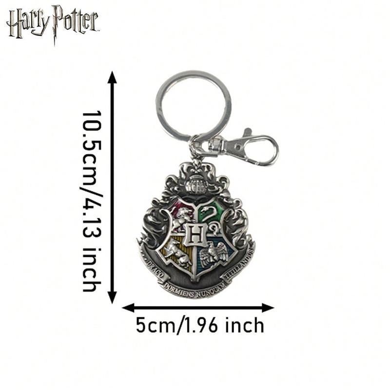 1PC WB Officially Liscend Harry Potter Slytherin Ravenclaw Gryffindor Hogwarts Hufflepuff Key Chain Cool Cartoon Decorative Colorful Key Ring For Clothes Bag Backpack Hats Band Lapel Fun Collectible Metal Key Chain Accessory Party Supplies Birthday