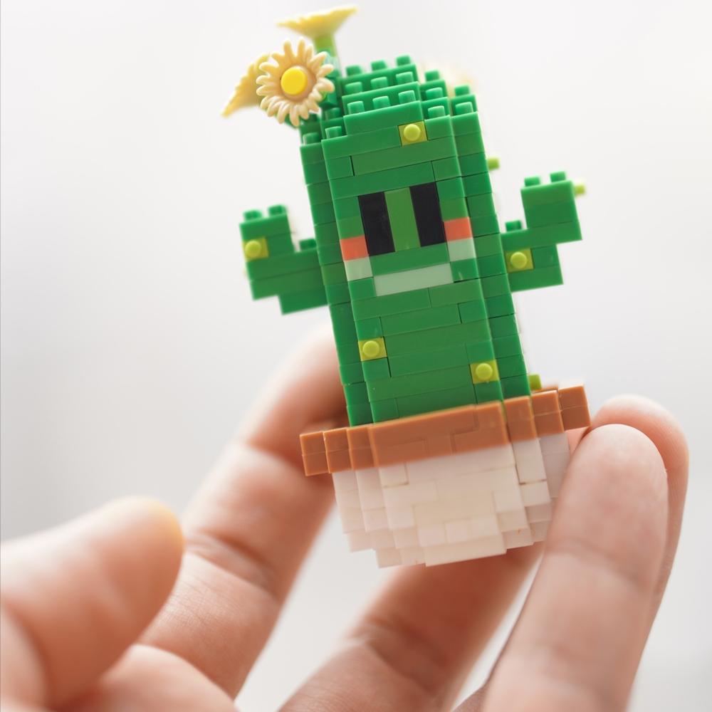 2026 Trendy Toy Gift Set Micro Part Creative Plant Flower Pot Model Building Blocks, Office Desk Decor Home Ornament, 9-In-1 Birthday Present