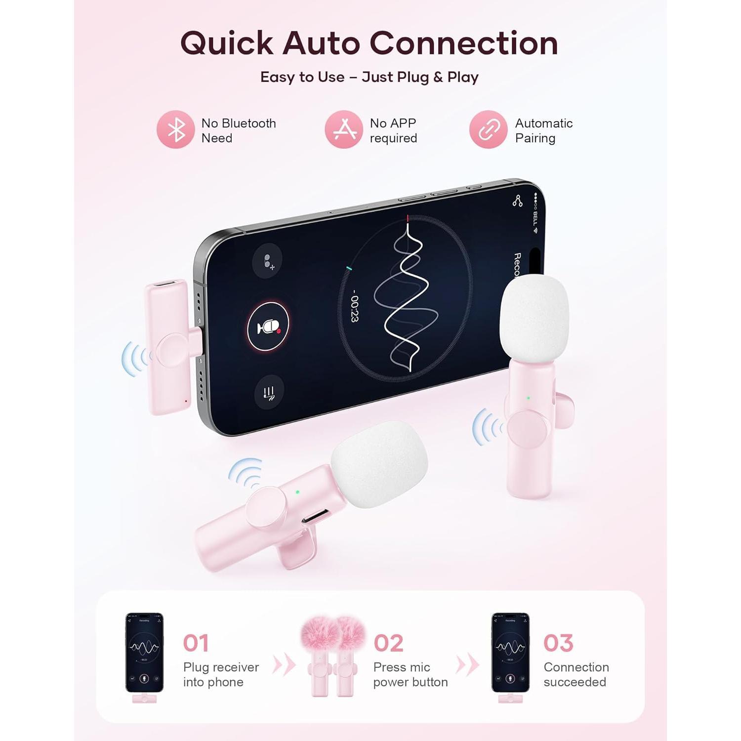 Microphone for iPad and Android Phone, 2 Pack Lavalier Lapel Mic with Noise Reduction, Plug and Play Mini Microphone for Video Recording Interview YouTube Vlog () Microphone for iPad and Android Phone, 2 Pack Lavalier Lapel Mic with Noise Reduction, Plug and Play Mini Microphone for Video Recording Interview YouTube Vlog ()